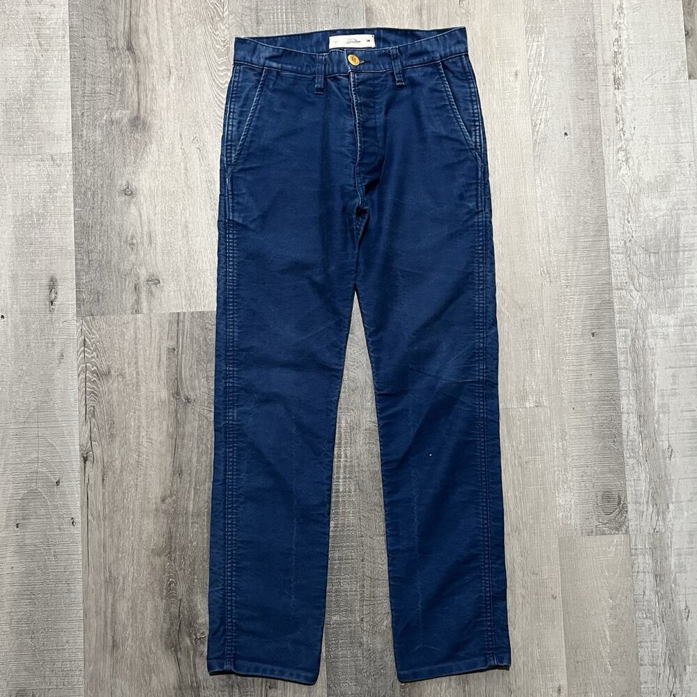 3sixteen Heavy Cotton Twill Chino Deep Navy Blue Indigo Washed Slim Fit Men's 28